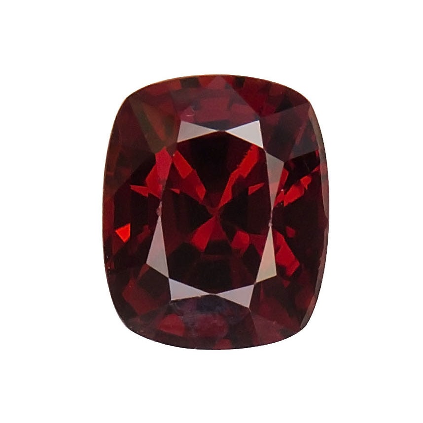 GIA Certified 3.74 ct. Red Spinel - BURMA, MYANMAR: GIA Certified 3.74 ct. Spinel - BURMA, MYANMAR Color - Red Cut - Cushion Brilliant Step cut Ct. Weight - 3.74 ct. Clarity - VVS Dimensions - 9.77 x 8.03 x 6.53 mm Treatment - No