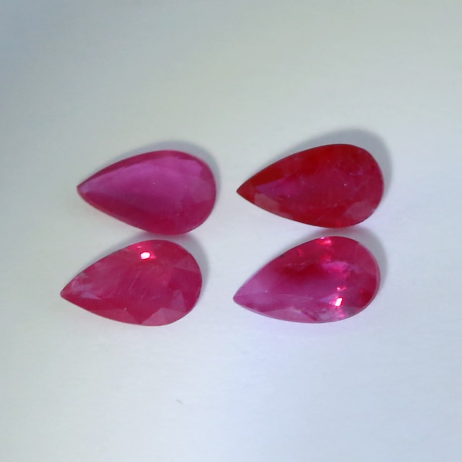 IGI Certified Set of 4 Rubies 0.95 ct. - BURMA (1 of 5)