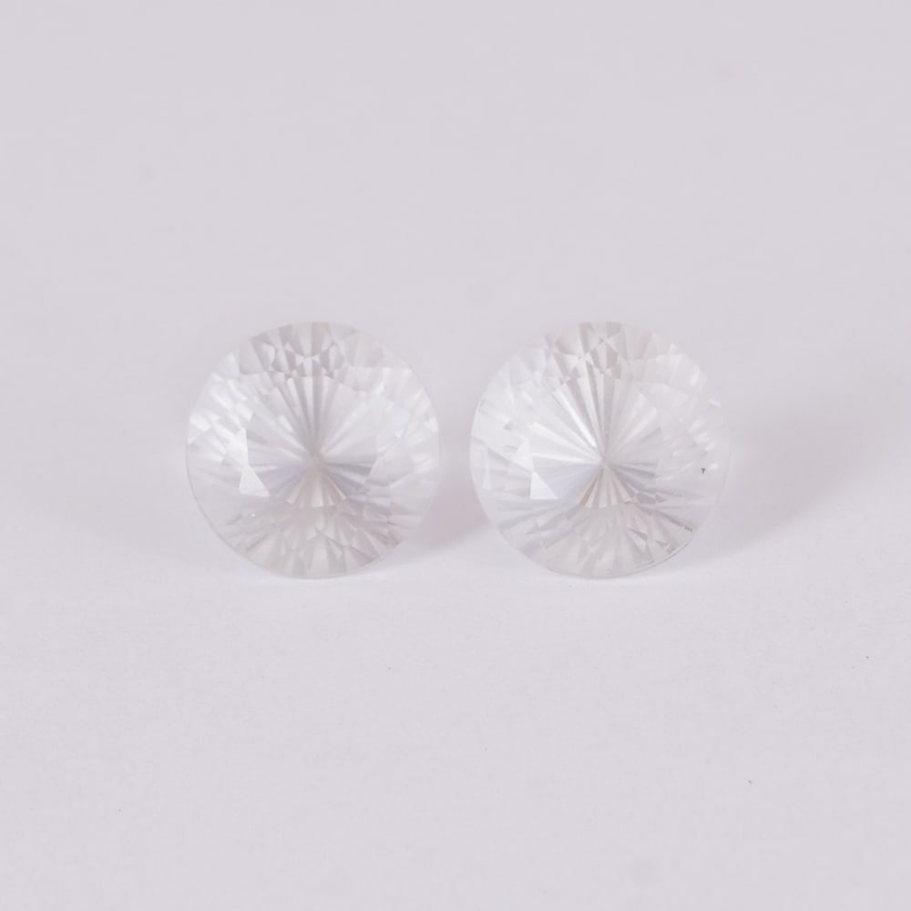 GFCO Certified 5.35 ct. Pair of White Topazes - BRAZIL (1 of 6)
