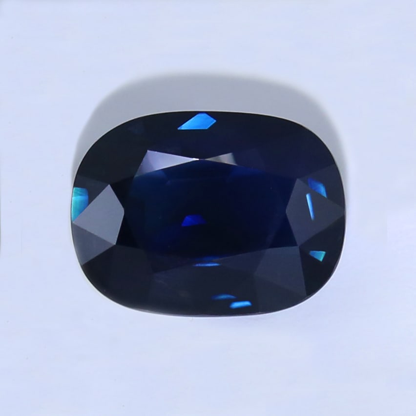 LOTUS Cert. 6.12 ct. BASALTIC Blue Sapphire - Untreated