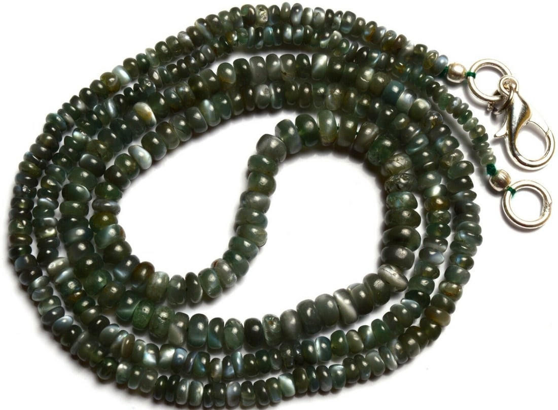 63 ct. Alexandrite & Cat's Eye Single Strand Bead Necklace (1 of 6)