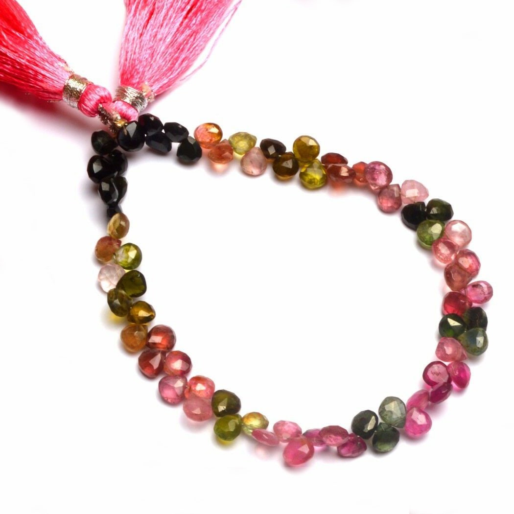 48.00 ct. Multi color Tourmaline Bead Strand Necklace (1 of 7)