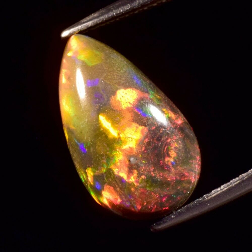 4.52 ct. Floral Flash Play of Color Black Opal ETHIOPIA (1 of 3)