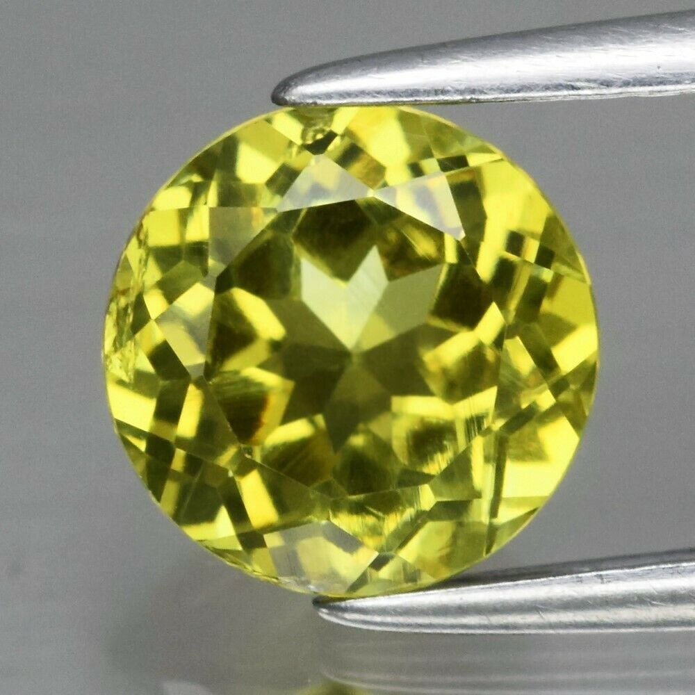 1.60 ct. Natural Yellow Mali Garnet - MADAGASCAR: 1.60 ct. Natural Yellow Mali Garnet - MADAGASCAR, AFRICA Color - Yellow Clarity - SI1 Cut - Round Ct. Weight - 1.60 ct. Dimensions - 7.06 - 7.02 x 4.18 mm