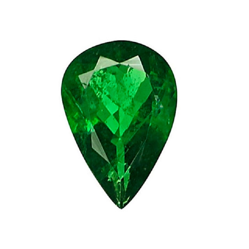 GIA Certified 1.64 ct. Tsavorite Garnet Untreated KENYA: GIA Certified 1.64 ct. Tsavorite (Grossularite - Garnet) Untreated - KENYA Cut - Pear Modified Brilliant Cut Color - Green Clarity - VVS Ct. Weight - 1.64 ct. Dimensions - 9.96 X 6.81 X 3.47 m