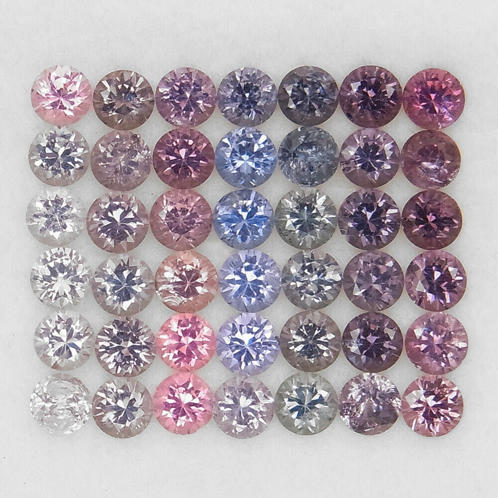 5.31 ct. Set of 42 Fancy Color Spinel - BURMA, MYANMAR: 5.31 ct. - Set of 42 Fancy Color Spinel - BURMA, MYANMAR Color - Fancy colorClarity - VSCut - RoundCt. Weight - 5.31 ct.Size - 3 mmNo. of Spinel - 42 Origin - BURMA, MYANMAR Treatment - None