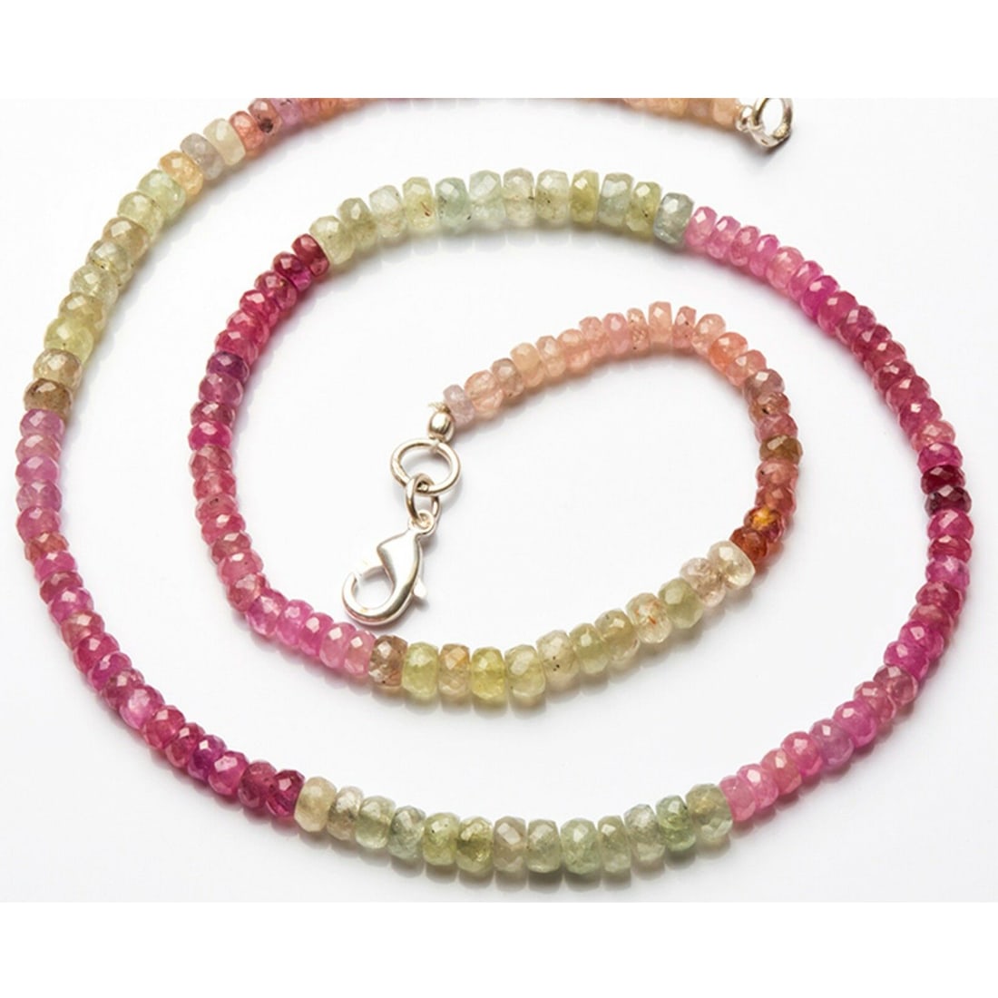 99.00 ct. Natural Multi-color Sapphire Bead Necklace (1 of 4)