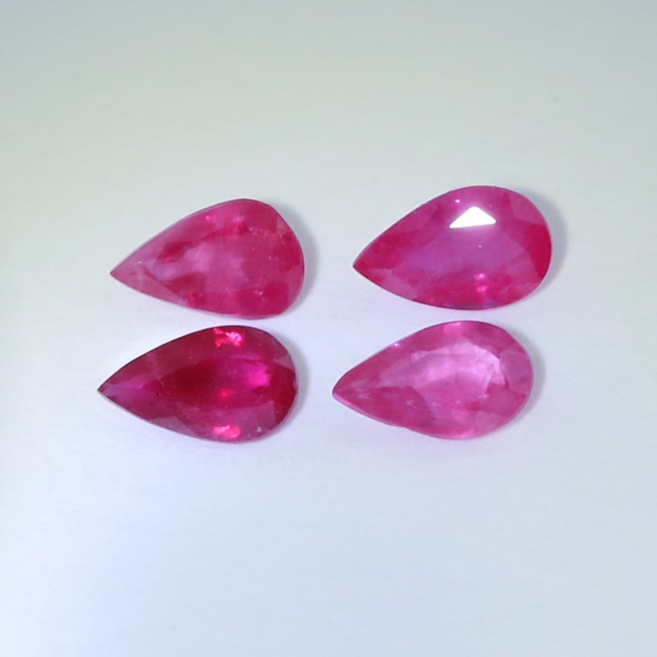 IGI Certified Set of 4 Rubies 0.87 ct. - BURMA (1 of 5)