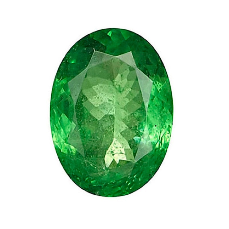 GIA Certified 2.52 ct. Tsavorite Garnet Untreated KENYA: GIA Certified 2.52 ct. Tsavorite (Grossularite - Garnet) Untreated - KENYA Cut - Oval Modified Brilliant Cut Color - Green Clarity - VVS Ct. Weight - 2.52 ct. Dimensions - 10.26 X 7.45 X 4.08