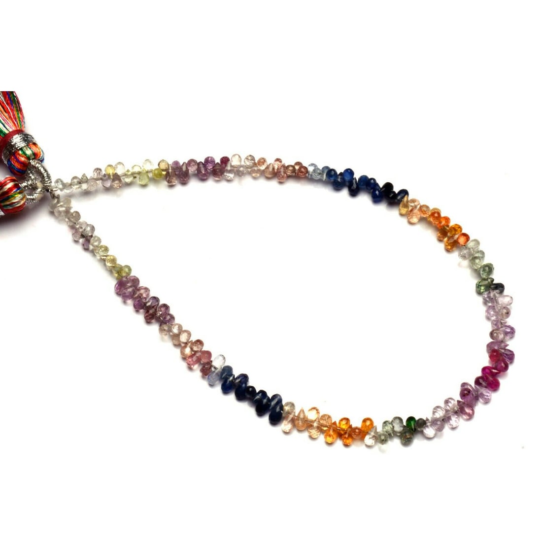 27 ct. Multicolor Sapphire Briolette Beads for Necklace (1 of 6)