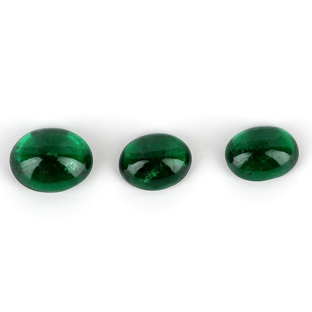 6.13 ct. Set of 3 Unheated Tsavorites Garnets - KENYA, EAST-AFRICA (1 of 2)