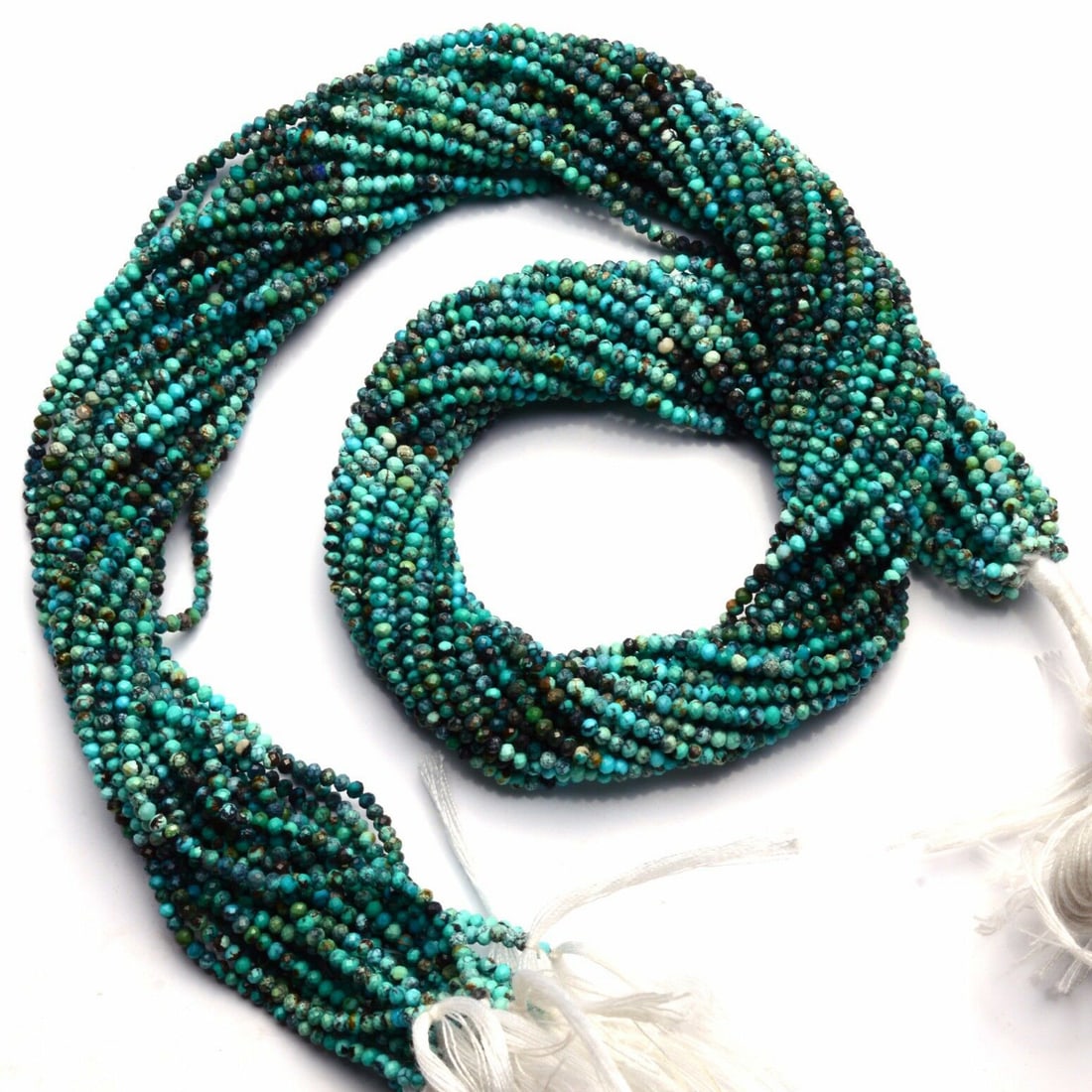 12.55 ct. Turquoise Rondelle Beads Strand for Necklaces (1 of 10)