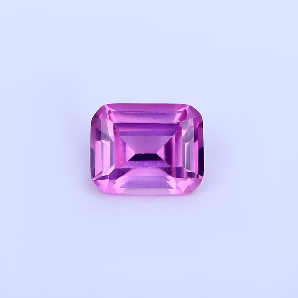 4.35 ct. Pink Sapphire - SRI LANKA: 4.35 ct. Pink Sapphire - SRI LANKA Color - Pink Cut - Emerald cut Ct. Wt.- 4.35 ct. Clarity - VVS Origin - SRI LANKA Treatment - Heated