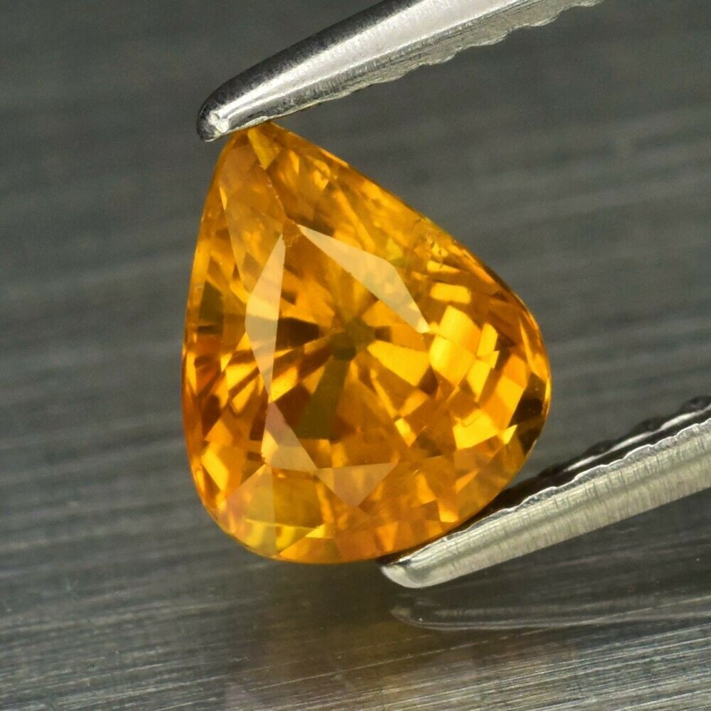 1.23 ct. Natural Yellow Sapphire - SRI LANKA, CEYLON: 1.23 ct. Natural Yellow Sapphire - SRI LANKA, CEYLON Shape - Pear Color - Yellow Clarity - VS Ct. Weight - 1.23 ct. Dimensions - 7.20 x 5.80 x 4.20 mm Origin - SRI LANKA,