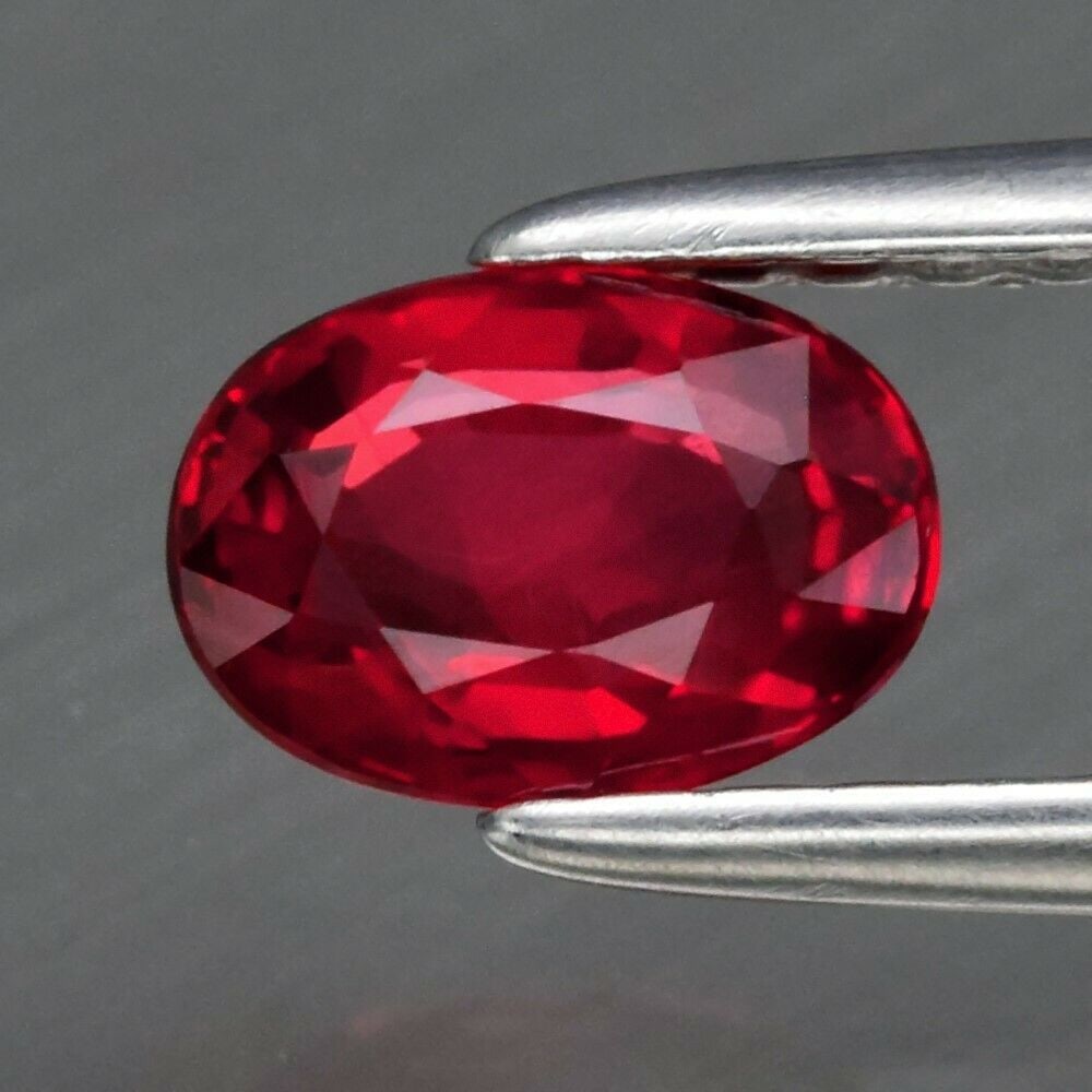 0.72 ct. Natural Red Ruby - TANZANIA: 0.72 ct. Natural Red Ruby - TANZANIA Shape - Oval Color - Red Clarity - VS Ct. Weight - 0.72 ct. Dimensions - 6.00 x 4.20 x 2.80 mm Origin - TANZANIA, AFRICA