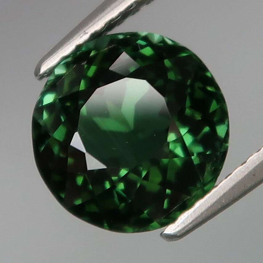 3.28 ct. Unheated Natural Bluish Green Tourmaline - MOZAMBIQUE: 3.28 ct. Unheated Natural Bluish Green Tourmaline - MOZAMBIQUE Color - Bluish Green Cut - Round Clarity - VS Ct. wt. - 3.28 ct. Dimensions - 9.00 - 9.00 X 6.60 mm Origin -