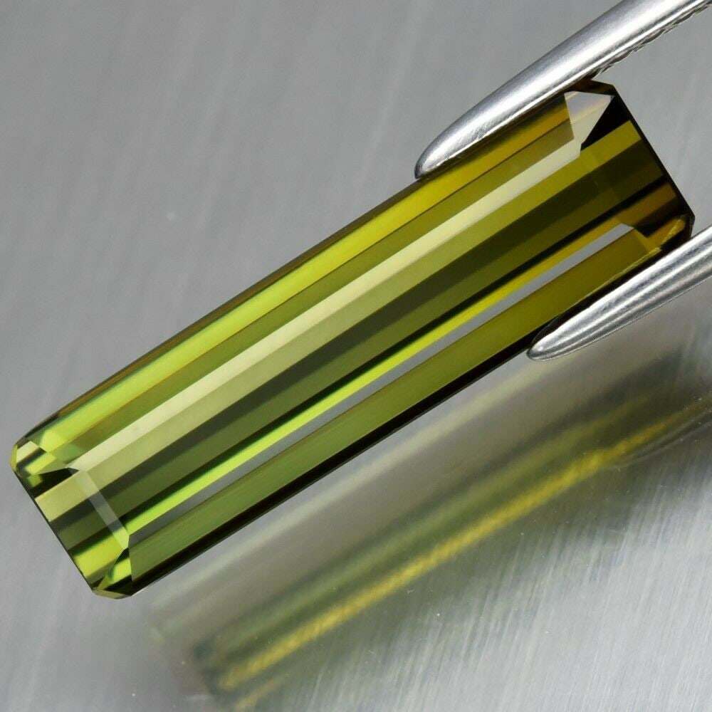 3.15 ct. Natural Unheated Green Tourmaline - MOZAMBIQUE: 3.15 ct. Natural Unheated Green Tourmaline - MOZAMBIQUE Shape - Octagon Color - Green Clarity - IF Ct. Weight - 3.15 ct. Dimensions - 16.30 x 4.60 x 4.00 mm Origin - MOZA