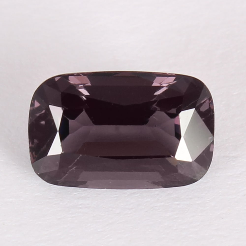 GFCO Certified 2.34 ct. Violet Spinel - BURMA, MYANMAR: GFCO (SWISS) Certified 2.34 ct. Violet Spinel - BURMA (MYANMAR) Color - Violet Cut - Cushion Brilliant Step cut Ct. Weight - 2.34 ct. Clarity - VVS Dimensions - 9.51 x 6.18 x 4.41 mm </