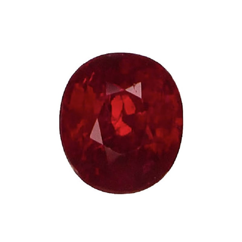 GIA Certified 1.01 ct. PIGEON'S BLOOD Ruby - MOZAMBIQUE: GIA Certified 1.01 ct. PIGEON'S BLOOD Ruby - MOZAMBIQUE Ct. Weight - 1.01 ct. Cut - Oval Brilliant Step cut Color - Red Clarity - VS Dimensions - 5.40 X 4.72 X 4.29 mm Origin - <