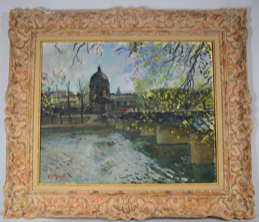 FRANCOIS GALL FRENCH OIL PAINTING PARIS RIVER (1 of 5)