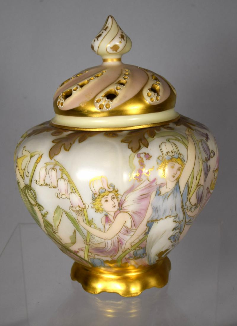 LIMOGES ALLEGORICAL MOTIFE PORCELAIN POTPOURRI: (1 of 11)