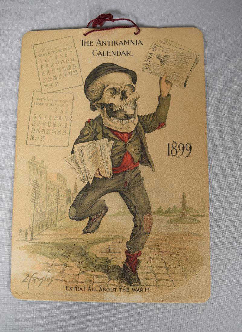 ANTIKAMNIA QUACK MED CALENDAR FOR THE YEAR 1899