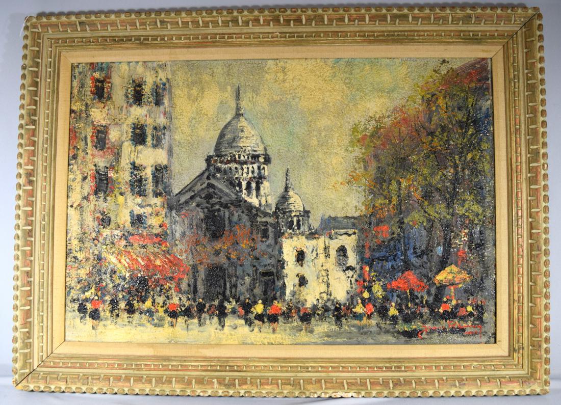 JEAN REMY PARIS STREET SCENE OIL PAINTING