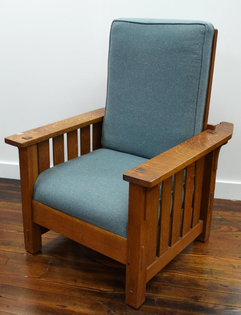 ATTRIB. J M YOUNG MISSION OAK MORRIS CHAIR: (1 of 3)