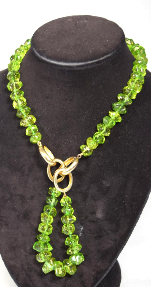 PERIDOT & STERLING CONVERTIBLE NECKLACE: (1 of 3)