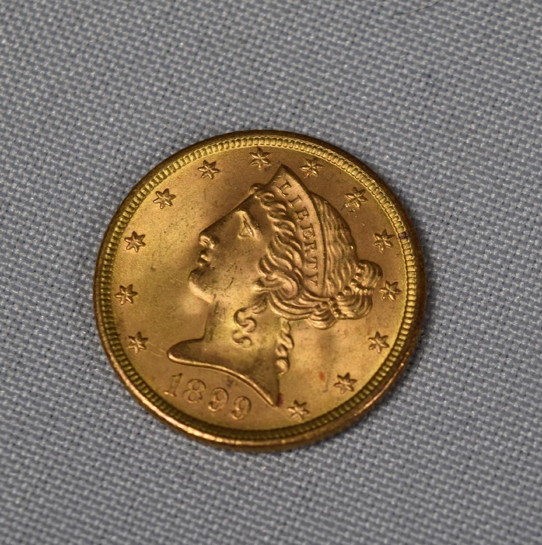 US 1899 FIVE DOLLAR LIBERTY HEAD GOLD COIN (1 of 2)