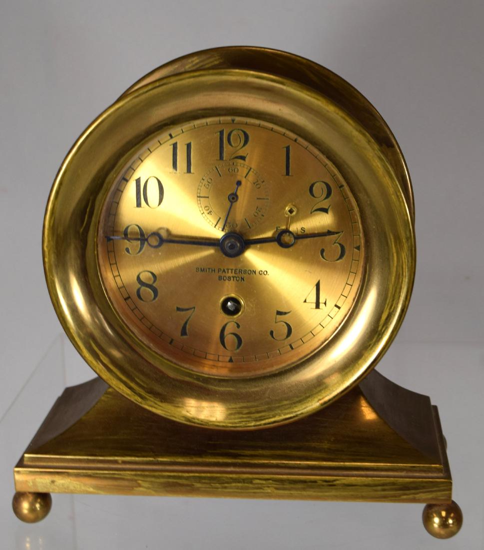SMITH PATTERSON BRONZE or BRASS CLOCK: (1 of 2)