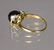BLACK SOUTH SEA PEARL & DIAMOND RING: - 2