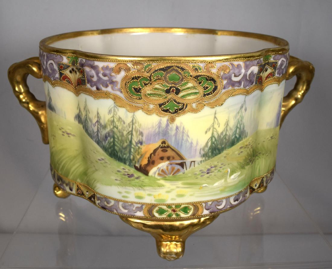 NIPPON PORCELAIN SCENIC VASE: (1 of 6)