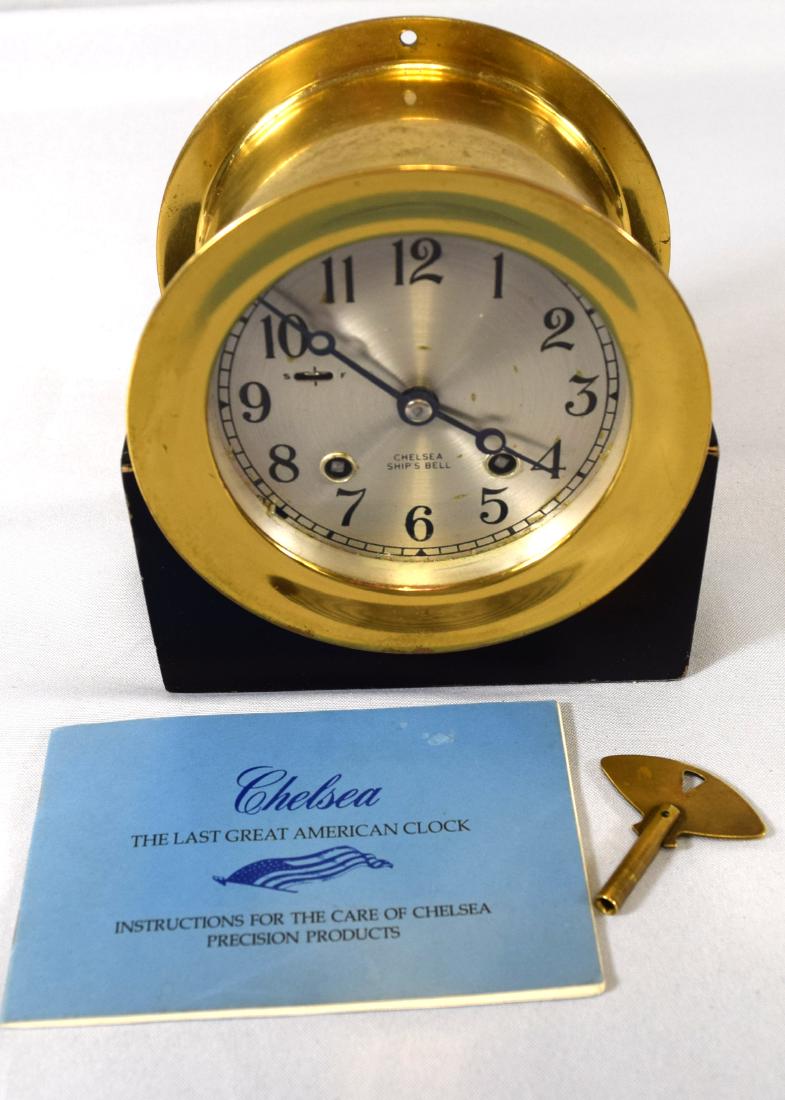 CHELSEA SHIP’S BELL CLOCK: (1 of 4)