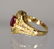 14KT YELLOW GOLD PINK TOURMALINE GREEN SAPPHIRE DIAMOND - 2