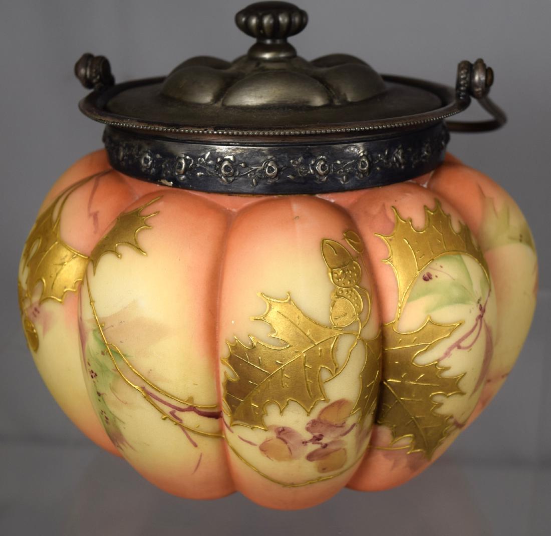 MT WASHINGTON CROWN MILANO RIB MELON CRACKER JAR: (1 of 6)