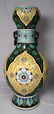 19TH C PAIR OF THEODORE H. DECK GALLERY CERAMIC VASES: - 2