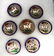 SEVEN ENAMEL/SILVER MEDALS: