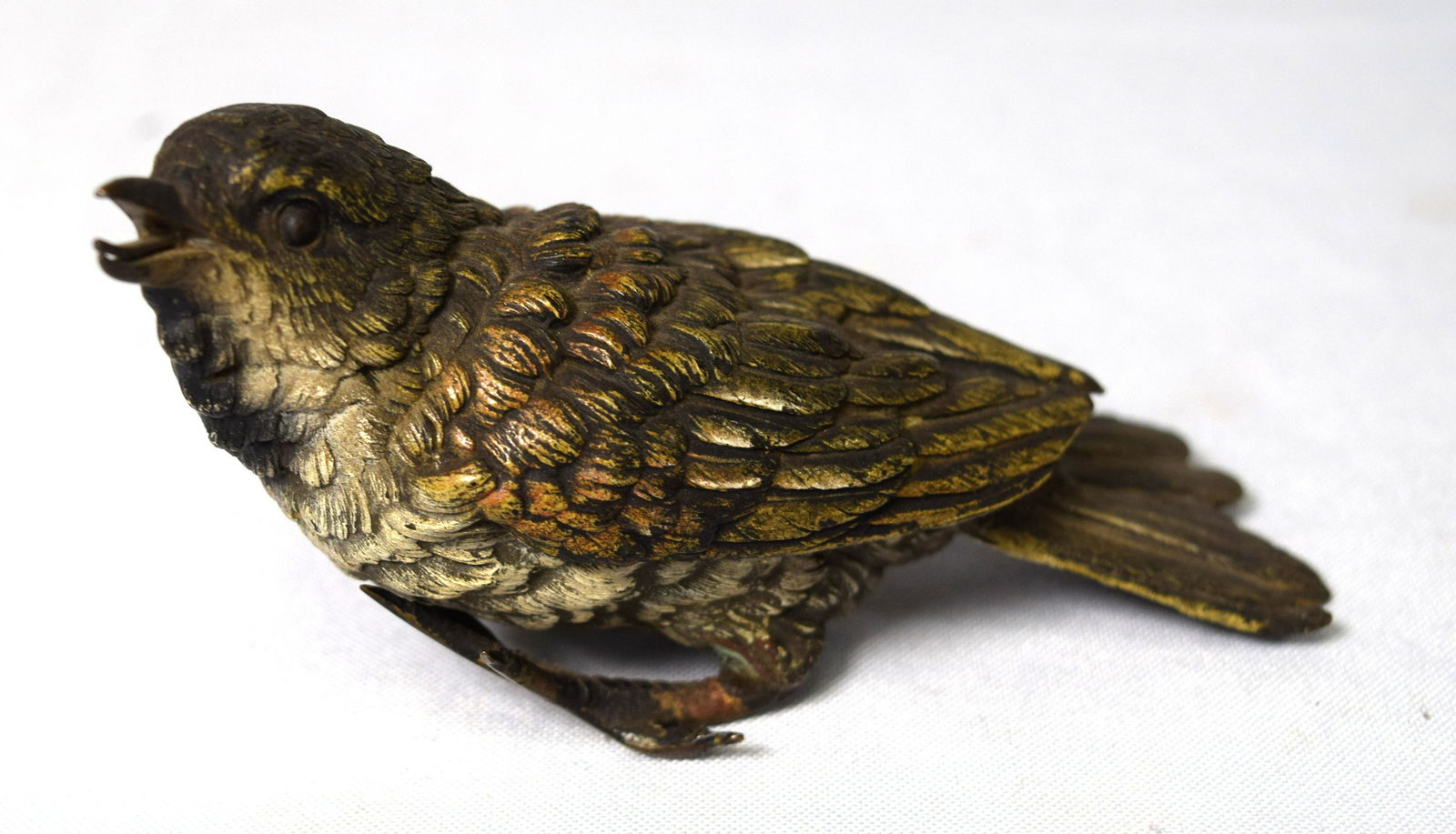 AUSTRIAN COLD PAINTED BRONZE BIRD FIGURE: (1 of 6)