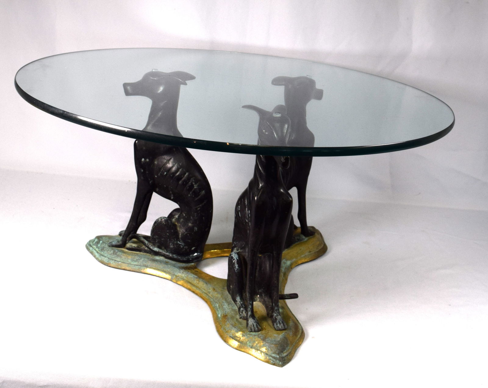 VINTAGE MAITLAND SMITH BRONZE WHIPPET BASE COFFEE (1 of 4)