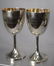 PAIR OF STERLING SILVER GOBLETS: