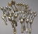 44 COMBINED STERLING & COIN SILVER TEA SPOONS: