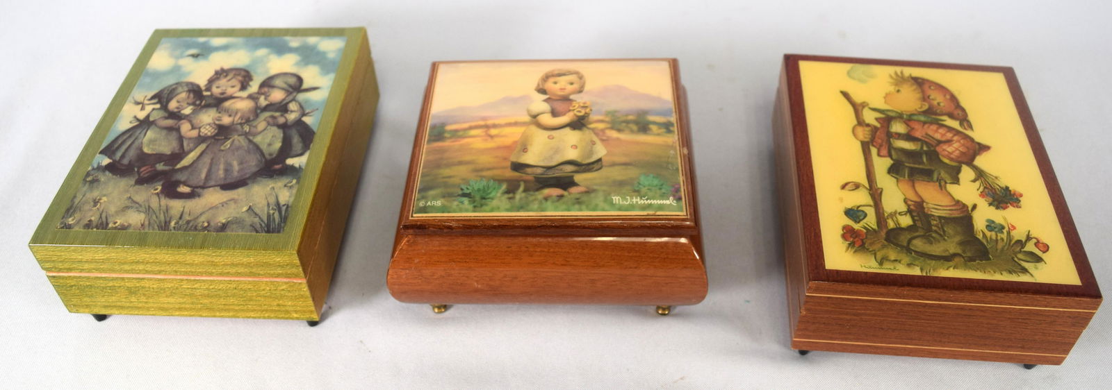 THREE HUMMEL MUSIC BOXES: (1 of 7)