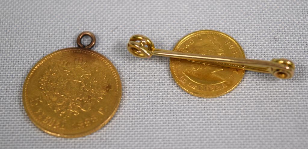 TWO GOLD FOREIGN COINS (1 of 5)