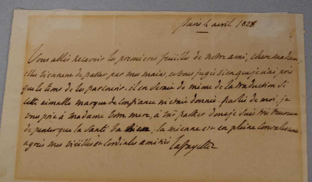 GILBERT DU MOTIER MARQUIS DE LAFAYETTE LETTER (1 of 5)