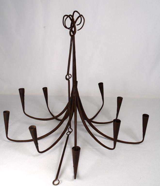 WROUGHT IRON 10 LIGHT CHANDELIER (1 of 4)
