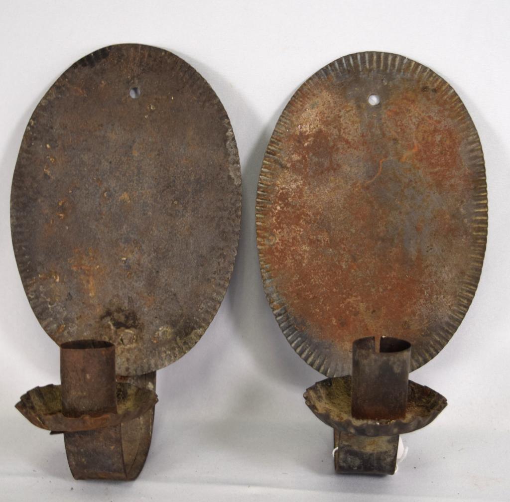 19th AMERICAN CANDLE WALL SCONCES (1 of 2)