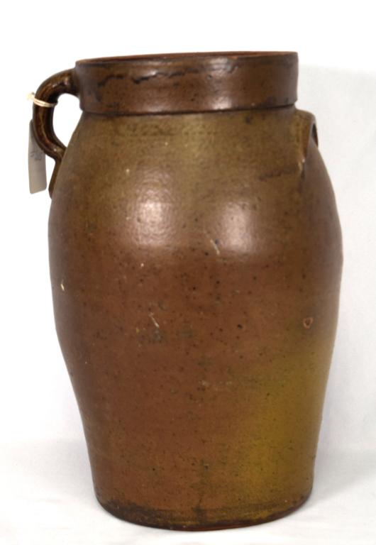 19TH C SOUTHERN REDWARE 5 GALLON JUG (1 of 6)