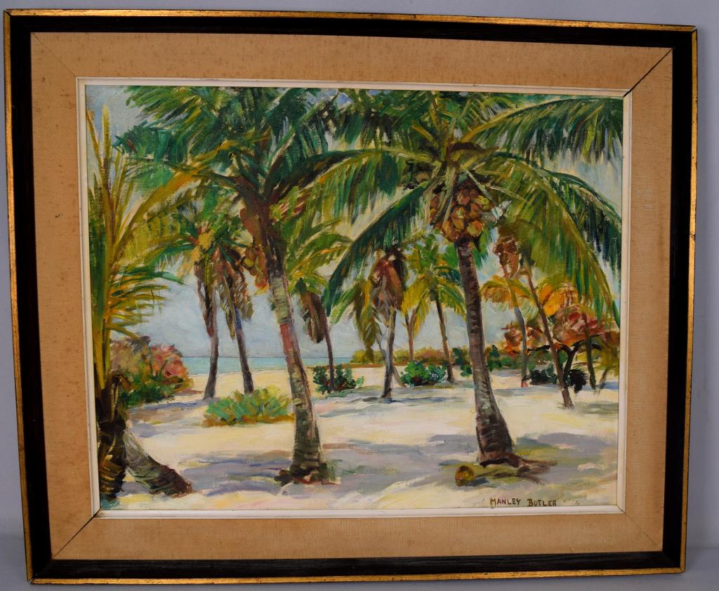 MANLEY BUTLER COCONUTS SANIBEL ISLAND PAINTING (1 of 4)