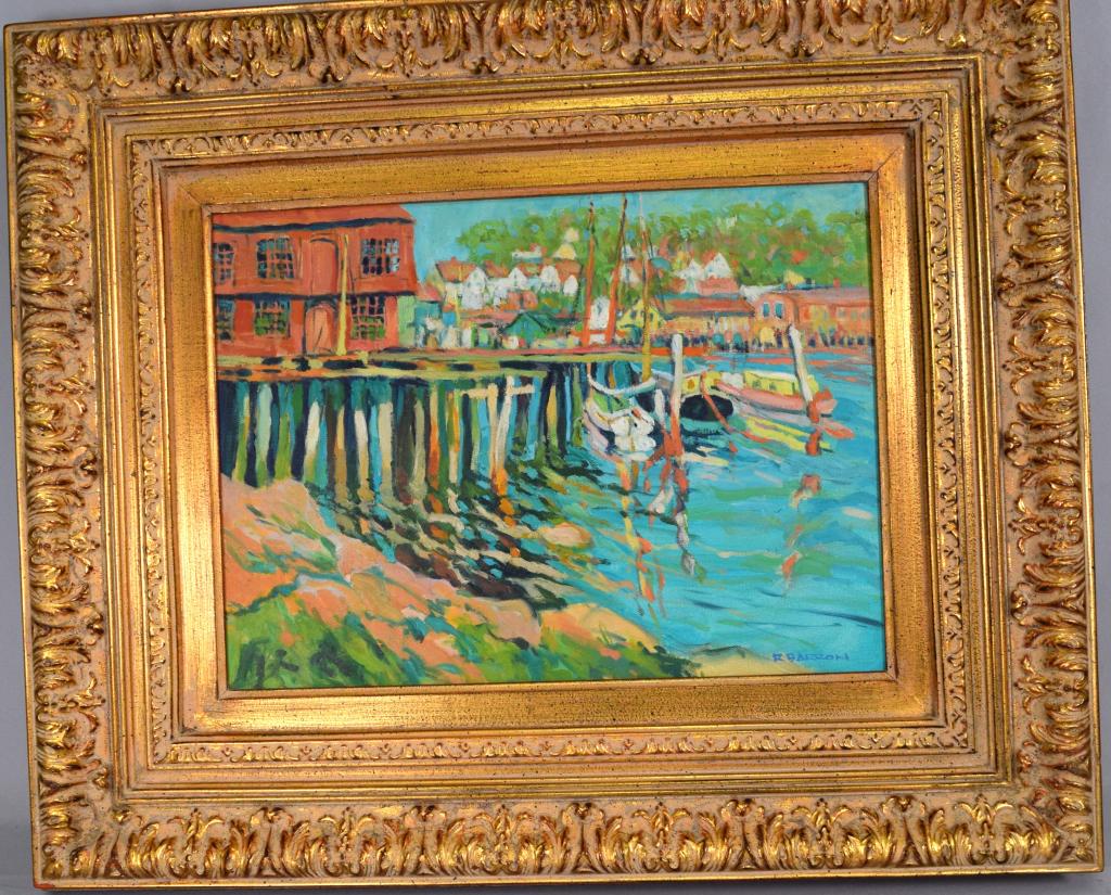 ROGER BARRON OIL PAINTING rOCKPORT (1 of 5)